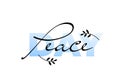 Vector flat international peace day simple banner template. Black and blue text with olive leaf symbol isolated on white. Design Royalty Free Stock Photo