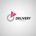 Vector flat logo template for logistics and delivery company.