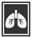 Vector Flat Lungs Fluorography Icon