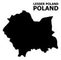 Vector Flat Map of Lesser Poland Province with Name