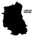 Vector Flat Map of Lublin Province with Name