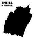Vector Flat Map of Manipur State with Caption