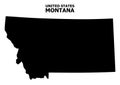 Vector Flat Map of Montana State with Caption