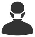 Vector Flat Masked Man Icon