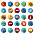 Vector flat modern icons set.