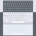 Vector flat modern keyboard, alphabet buttons. Material design