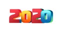 Vector flat 2020 numbers for new year design