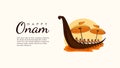 vector flat onam poster template Royalty Free Stock Photo