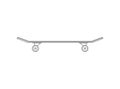 Vector flat outline skateboard Royalty Free Stock Photo