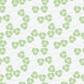 flat pattern with colord green  leaf of clover Royalty Free Stock Photo