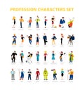 Vector flat people portraits collection isolated on white background.