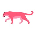 Vector flat pink panther