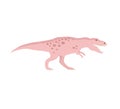 Vector flat pink tyrannosaurus rex dinosaur Royalty Free Stock Photo