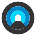 Vector Flat Pipe Tunnel Icon
