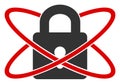 Vector Flat Protected Lock Icon