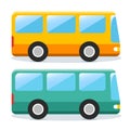 Vector flat public bus design