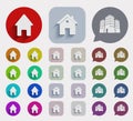 Vector flat real estate icons set Royalty Free Stock Photo