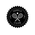 Vector flat retro tennis logo