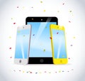 Vector flat smartphone and tablet isolated illustration.