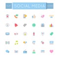 Vector Flat Social Media Icons