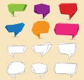 Vector Flat Speech Bubble Design for Communication