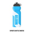 Vector flat sports bottle water