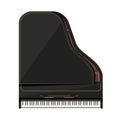 Vector flat style grand piano illustration