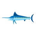 Vector flat style illustration of marlin