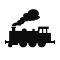 Train locomotive black symbol
