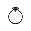 Diamond ring icon