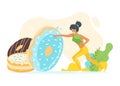 Woman beats unhealthy doughnuts