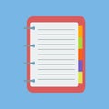 Vector. Flat style. Notepad icon. Notes. Fully editable image