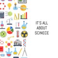 Vector flat style science icons Royalty Free Stock Photo