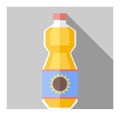 Vector flat sunflower oil bottle