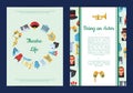 Vector flat theatre icons card or flyer illustration