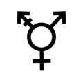 Vector flat trans transgender transsexual symbol