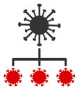 Vector Flat Virus Replication Icon Royalty Free Stock Photo
