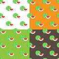 Vector flat watermelons seamless pattern
