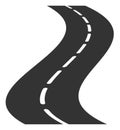 Vector Flat Waving Road Icon