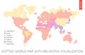 Vector Flat World Map Infographic. Map of the World. Royalty Free Stock Photo