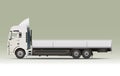 Vector flatbed truck, side view