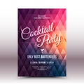 Vector Flayer Design Template Cocktail Party Royalty Free Stock Photo