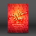 Vector Flayer Design Template Hot Beach Party Royalty Free Stock Photo