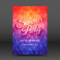 Vector Flayer Design Template Summer Party Royalty Free Stock Photo