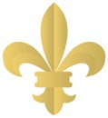 Vector Fleur De Lis Icon Is On White Background