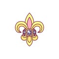 Vector fleur de lis, lys heraldic Royalty Free Stock Photo
