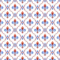 Vector Fleur de Lis Seamless Pattern Royalty Free Stock Photo