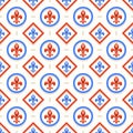 Vector Fleur de Lis Seamless Pattern