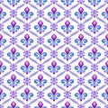 Vector Fleur de Lis Seamless Pattern Royalty Free Stock Photo