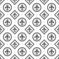 Vector Fleur de Lis Seamless Pattern Royalty Free Stock Photo